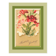 Vintage Birthday Card Post Card