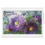 Vintage Birthday Card With Flowers