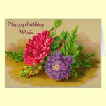 Vintage Birthday Flowers cards