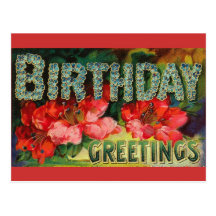 Vintage Birthday Postcard