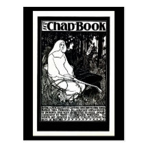 Vintage black and white art nouveau magazine ad post cards