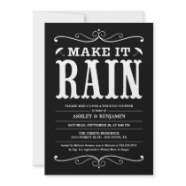 Vintage Black and White Wedding Shower Invitations