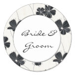 Vintage black and white wedding stickers