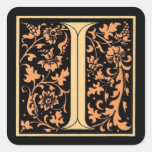 Vintage Black & Gold Letter ‘I’ - Sticker