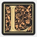 Vintage Black & Gold Letter ‘L’ - Sticker