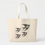 Vintage Black Swallow Design Bags