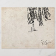 Vintage Black Weeping Willow Program Cover Flyers