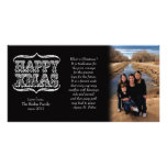Vintage Black & White Christmas Photo Card photo cards