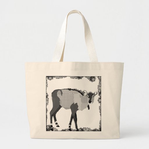 Vintage Black & White Nilgi Art Bag