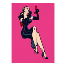 Vintage Blonde Retro Glamour Girl Bachelorette Par Announcements