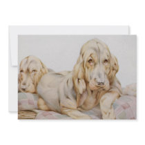 Vintage Bloodhounds by E J Detmold Personalized Invite