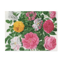 Vintage Blooming Flowers, Spring Garden Roses Postcard