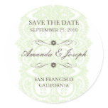 Vintage Blossom Lace Save The Date Stickers