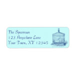 Vintage Blue Birdcage Labels