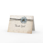 Vintage Blue Daisy Thank You Cards