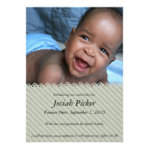 Vintage Blue Grey Custom Invite