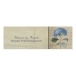 Vintage Blue Hydrangea with Antique Calligraphy Business Card
