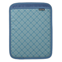 Vintage Blue Plaid Laptop Sleeve iPad Sleeve