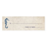 Vintage Blue Seahorse Seating Card Business Card Template