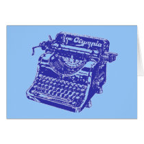 Vintage Blue Typewriter