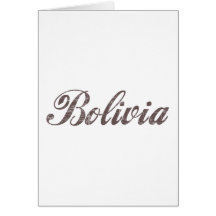 Vintage Bolivia Greeting Card