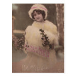 Vintage Bonne Annee Winter Postcard