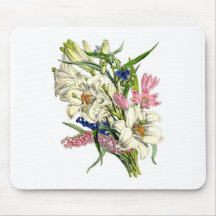 Vintage Botanicals Illustrations Mousepads