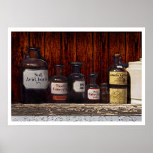 Vintage Bottles Print