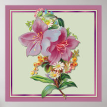 Vintage Bouquet Square Print