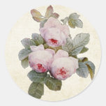 Vintage Bourbon Rose Envelope Seal Sticker