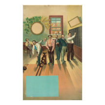 Vintage Bowling Alley #191 May 2 1894 Art Photo