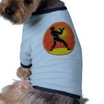 Vintage boxer boxing posing side retro dog tee