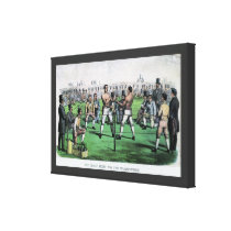 Vintage Boxing; Great Fight for the Championship Canvas Print