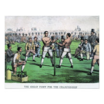 Vintage Boxing; Great Fight for the Championship Custom Invitation