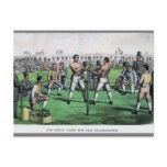 Vintage Boxing; Great Fight for the Championship postcards