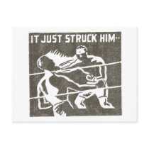 Vintage Boxing Postcard