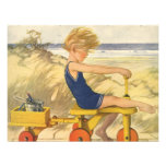 Vintage Boy {laying on the Beach Baby Shower Invites