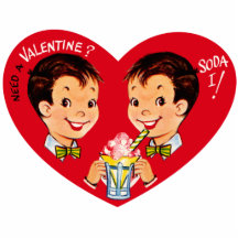 Vintage Boy Valentine Magnet Photo Sculpture