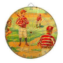 Vintage Boys Baseball Target Sports Game Dart Board