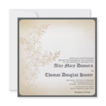 Vintage -Branch wedding invites