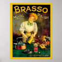 Vintage Brasso Metal Polish Ad posters
