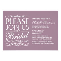 Vintage Bridal Shower Custom Invitation