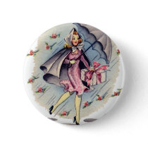 Vintage Bridal Shower Guest Pinback Button