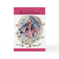 Vintage Bridal Shower Guest Greeting Card