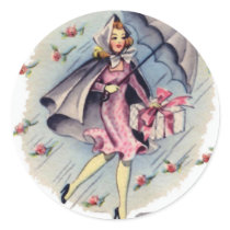 Vintage Bridal Shower Guest Stickers