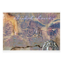 vintage bridal shower invitation