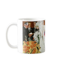 Vintage Bride and Groom; Wedding Cereny Coffee Mug