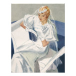 Vintage Bride Getting Ready for Her Wedding Day Announcements