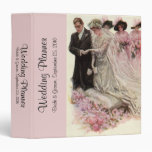 Vintage Bride Groom, Victorian Wedding Ceremony 3 Ring Binders