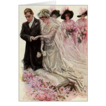 Vintage Bride Groom, Victorian Wedding Ceremony Cards
